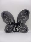 Black Butterfly Wings With Bold Silver Glitter
