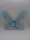 Light blue Butterfly Wings With Bold Silver Glitter