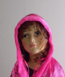Hot Pink Hooded Cape